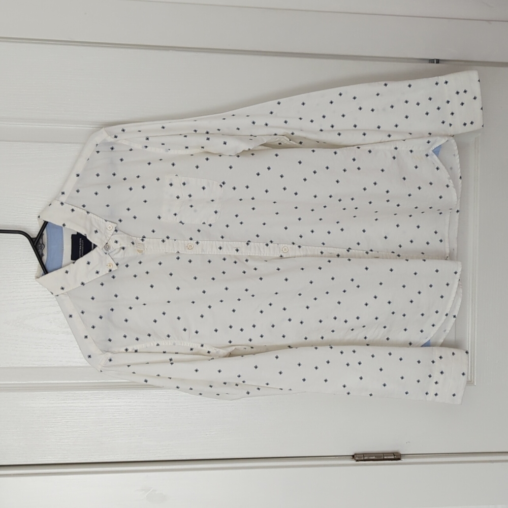 Scotch & Soda White Long Sleeve Button Down